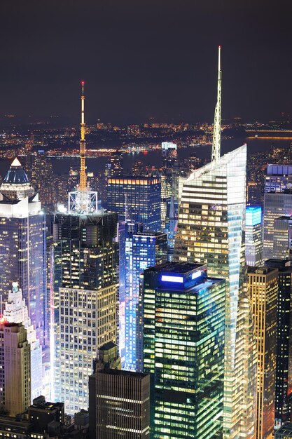 Noche de Manhattan Times Square de Nueva York