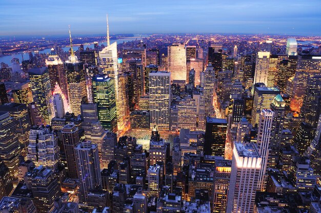 Noche de Manhattan Times Square de Nueva York