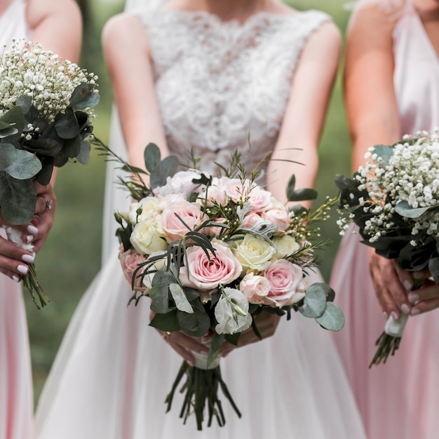 Novia y damas de honor