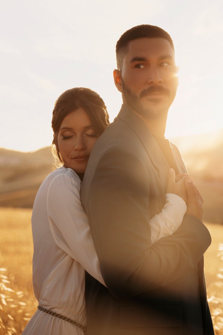 Foto gratuito novia de tiro medio con novio