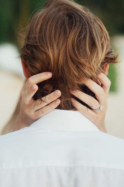 Foto gratuita novio boda muy alegría edad