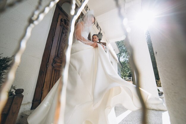 Novios en su boda