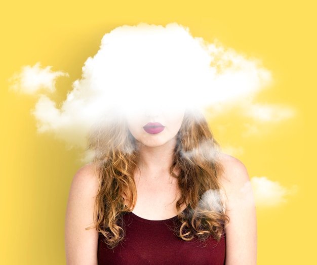Foto gratuita nube dilema oculto depresión felicidad