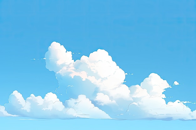 Foto gratuita nubes al estilo del anime