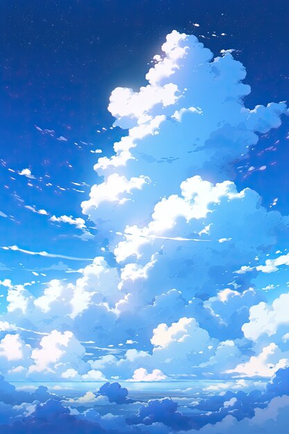 Nubes al estilo del anime