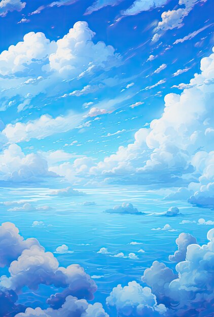 Nubes al estilo del anime