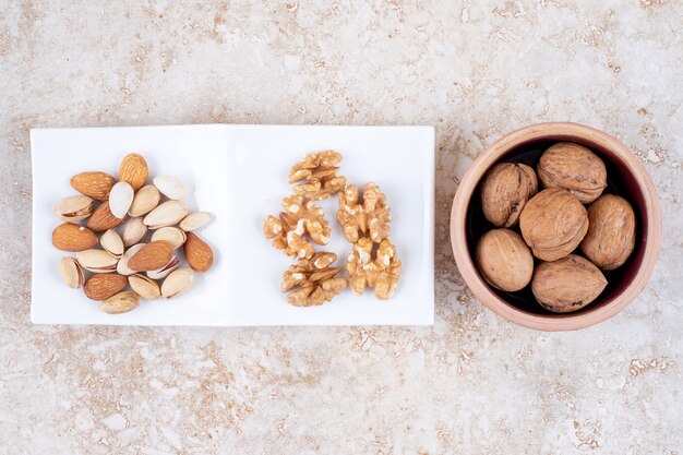 Nueces, almendras y pistachos