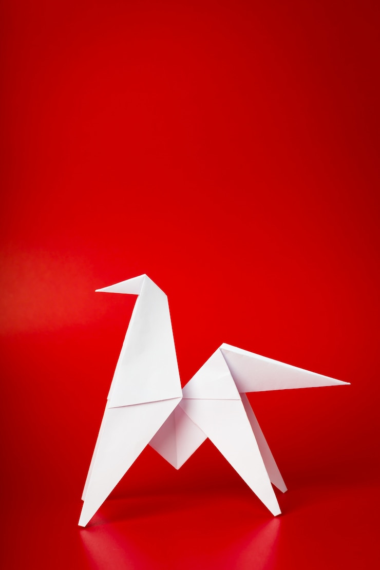 Foto gratuito nuevo año 2014 origami del caballo