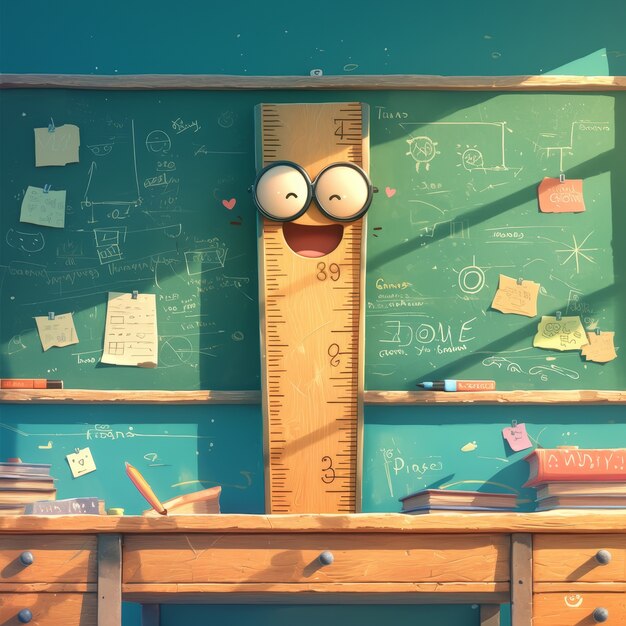 Objetos matemáticos de dibujos animados en 3D
