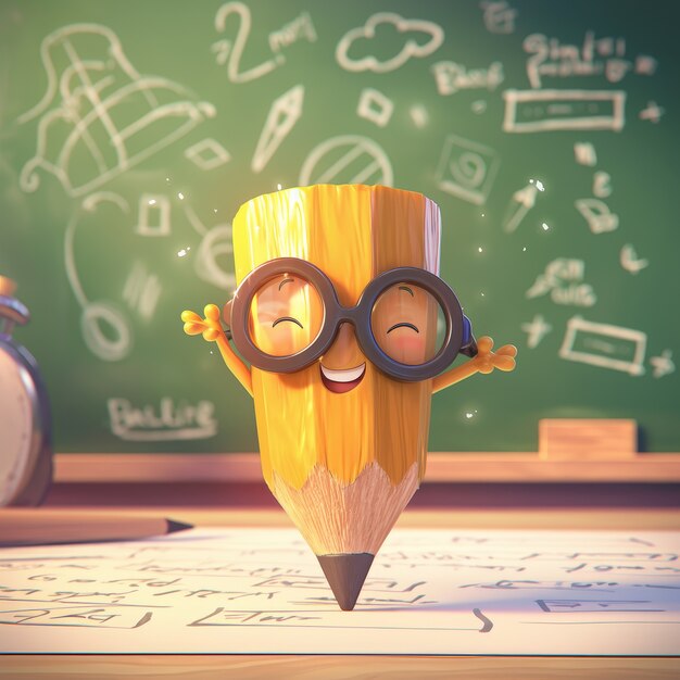 Objetos matemáticos de dibujos animados en 3D