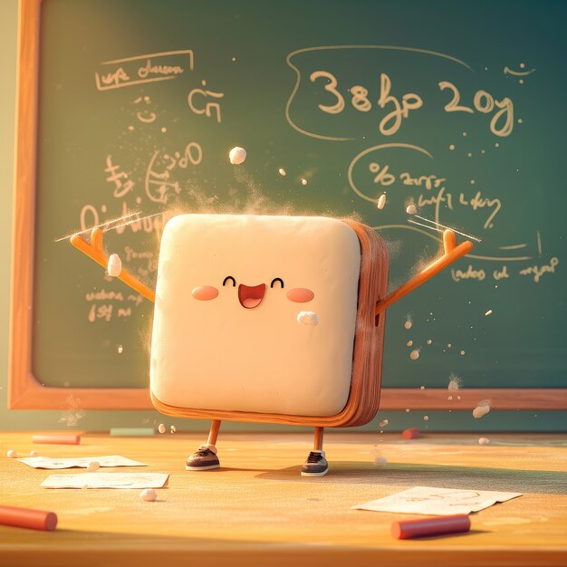 Objetos matemáticos de dibujos animados en 3D