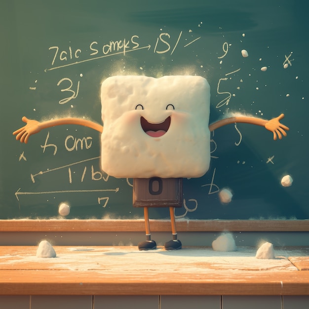 Objetos matemáticos de dibujos animados en 3D