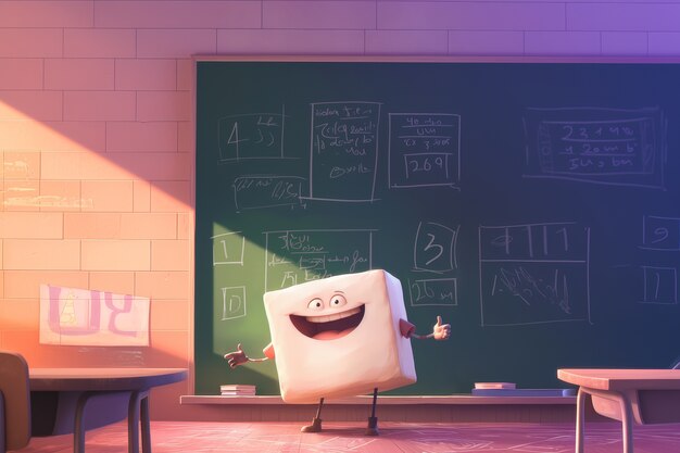 Objetos matemáticos de dibujos animados en 3D