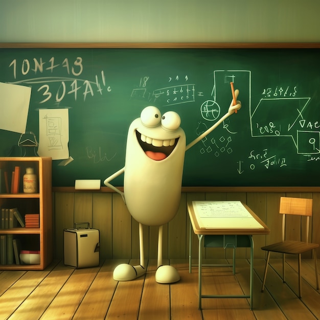Objetos matemáticos de dibujos animados en 3D