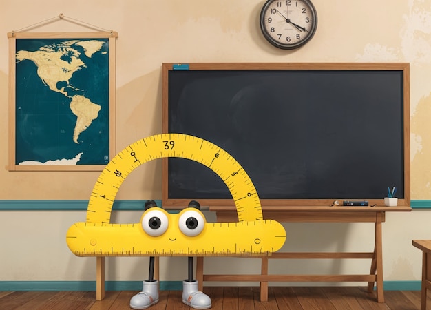 Objetos matemáticos de dibujos animados en 3D