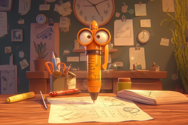 Objetos matemáticos de dibujos animados en 3D