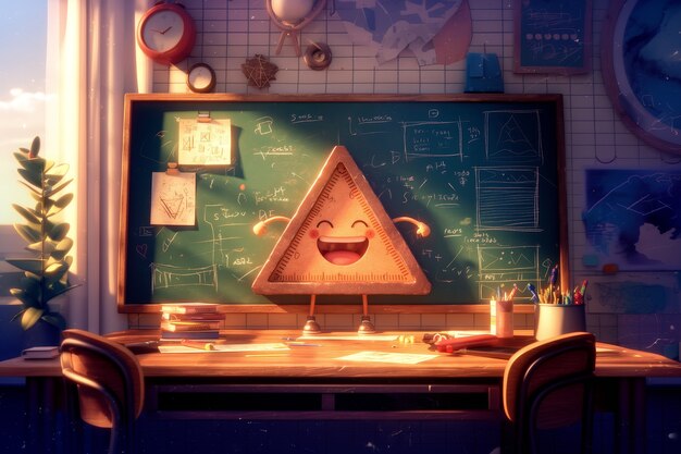 Objetos matemáticos de dibujos animados en 3D
