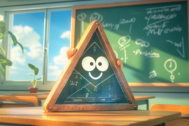 Objetos matemáticos de dibujos animados en 3D
