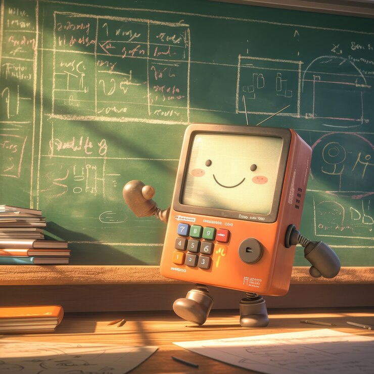 Foto gratuito objetos matemáticos de dibujos animados en 3d