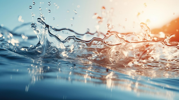 Una observación cercana de la presencia animada de un salpico de agua que presenta la cautivadora convergencia de luz y sombra