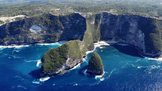 Ocean on a Bali son fotografiados desde un avión no tripulado