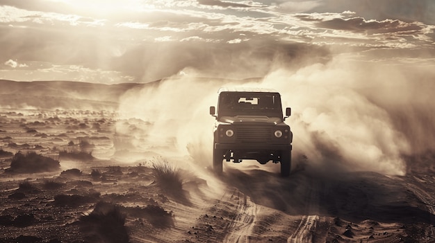 Foto gratuita off-road car in the wilderness