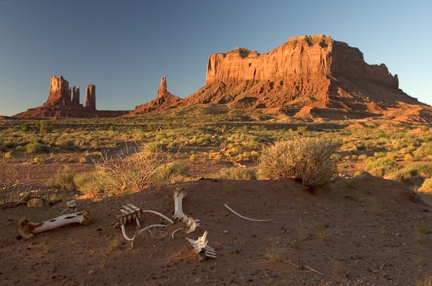 Foto gratuita oljato-monument valley en arizona, ee.uu. durante la puesta de sol