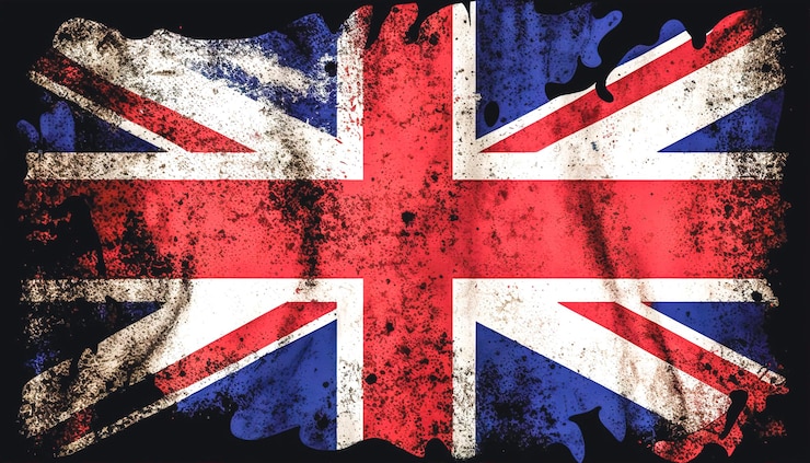 Foto gratuito ondeando la bandera de la ia generativa del reino unido