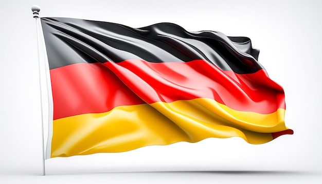 Foto gratuita ondulado bandera de alemania textura fondo generativo ai