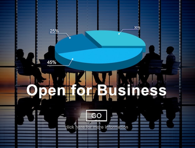 Open for Business Partnership Industry Concept