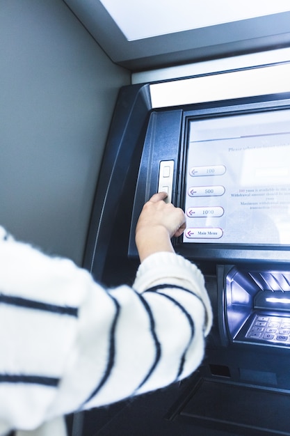Operación ATM en el banco