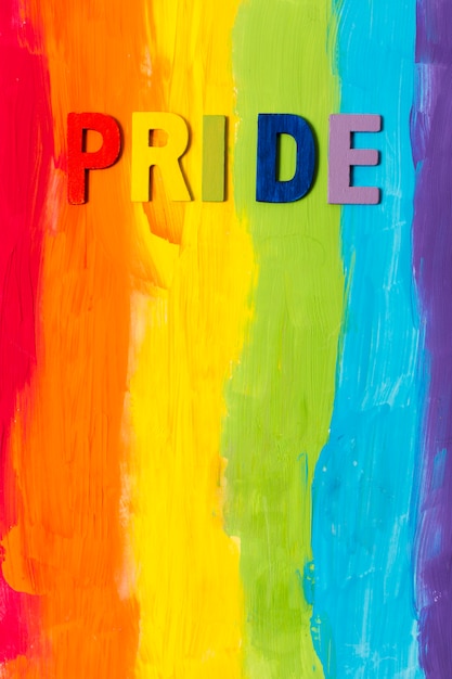 Foto gratuita orgullo gay con concepto de fondo de arco iris