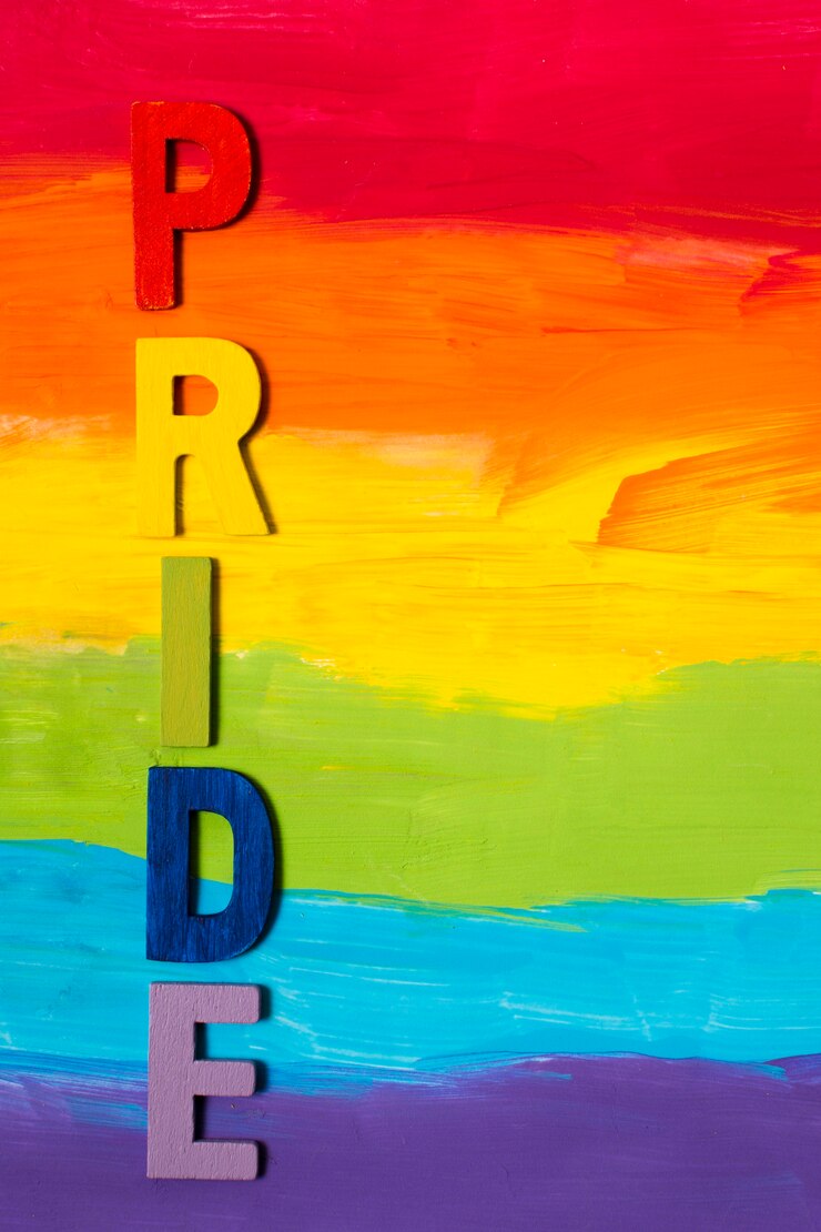Foto gratuito orgullo gay con concepto de fondo de arco iris