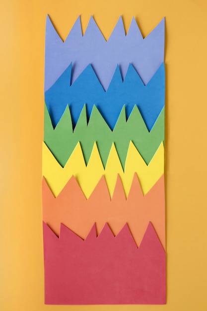 Origami de papel arcoiris