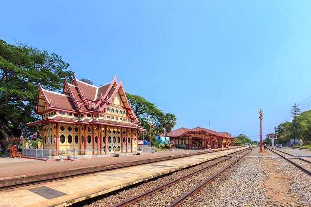 Pabellón real en la estación de tren de hua hin Prachuap Khiri Khan Tailandia