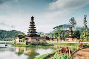 Foto gratuita pagoda de bali, indonesia