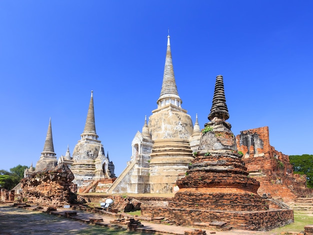 Pagoda en el templo wat phra sri sanphet Ayutthaya Tailandia