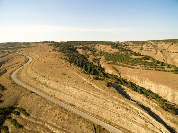 Paisaje aéreo en Crimea