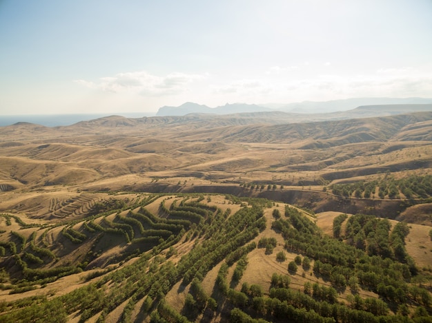 Foto gratuita paisaje aéreo en crimea