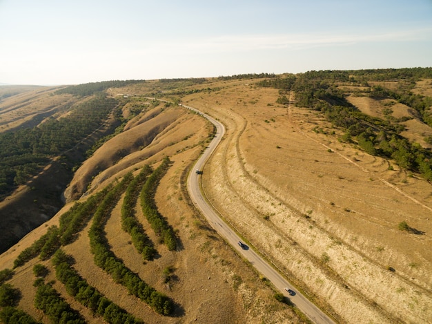 Paisaje aéreo en Crimea