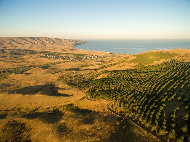 Paisaje aéreo en Crimea