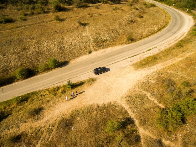 Paisaje aéreo en Crimea