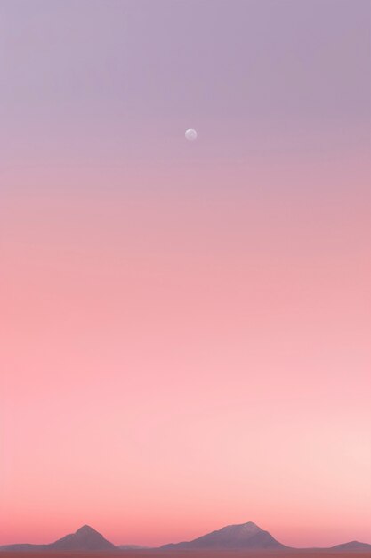Paisaje de cielo estilo arte digital con luna