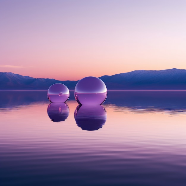 Foto gratuita paisaje de fantasía abstracto con el color del año en tonos púrpura