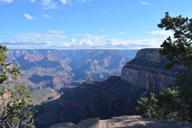 Paisaje del gran cañón en un día soleado