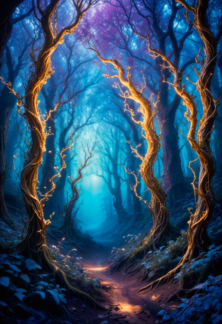 Paisaje mágico y fantástico