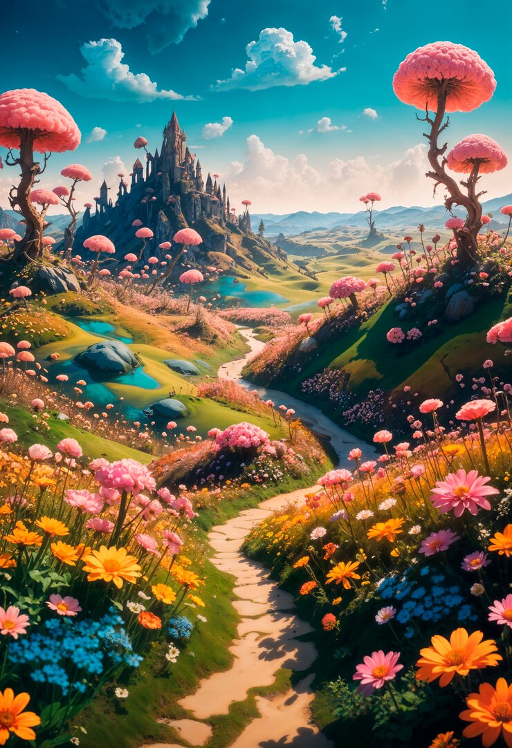 Paisaje mágico y fantástico