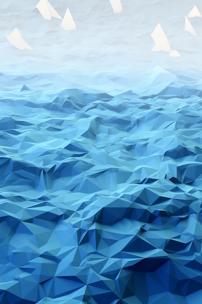 Foto gratuita paisaje marino en 3d