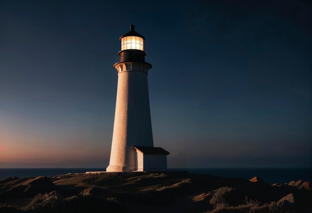 Foto gratuita paisaje marítimo con faro