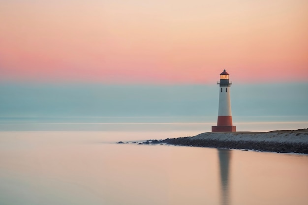 Foto gratuita paisaje marítimo con faro